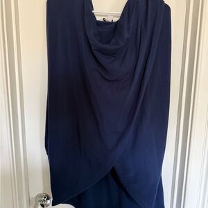 Athleta Deep Blue cowl neck hoodie shawl